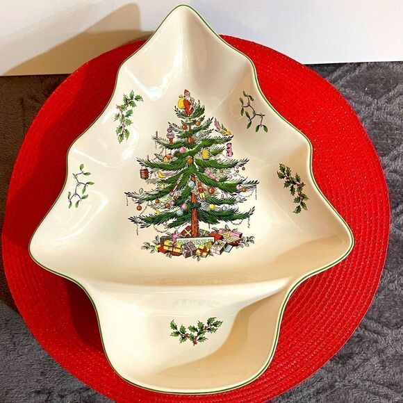 Spode Christmas Tree - Tree Dip Dish S3324-A20 NWT - Picture 1 of 9